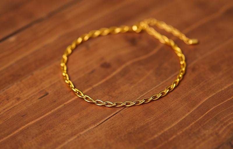 Gold anklet jewellery