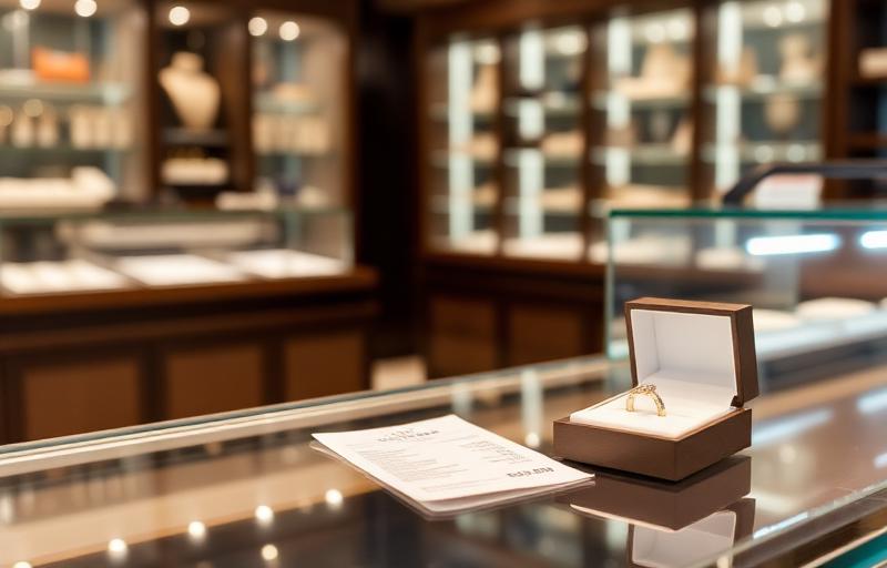 Jewellery shop counter